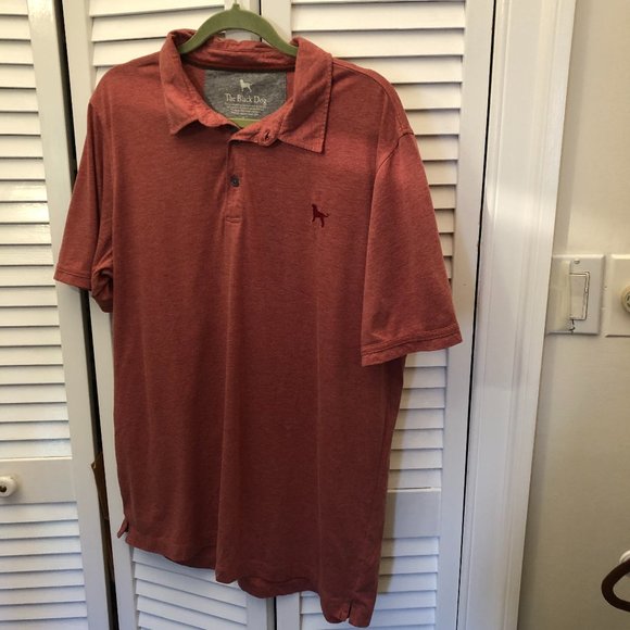 black Dog Other - The Black Dog men rust orange polo style shirt, XXL